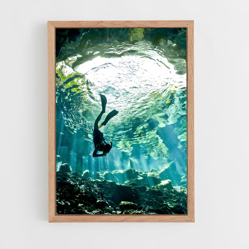 Poster World aquatics grotte – affiche Plongeon depuis une plateforme (vue 4)